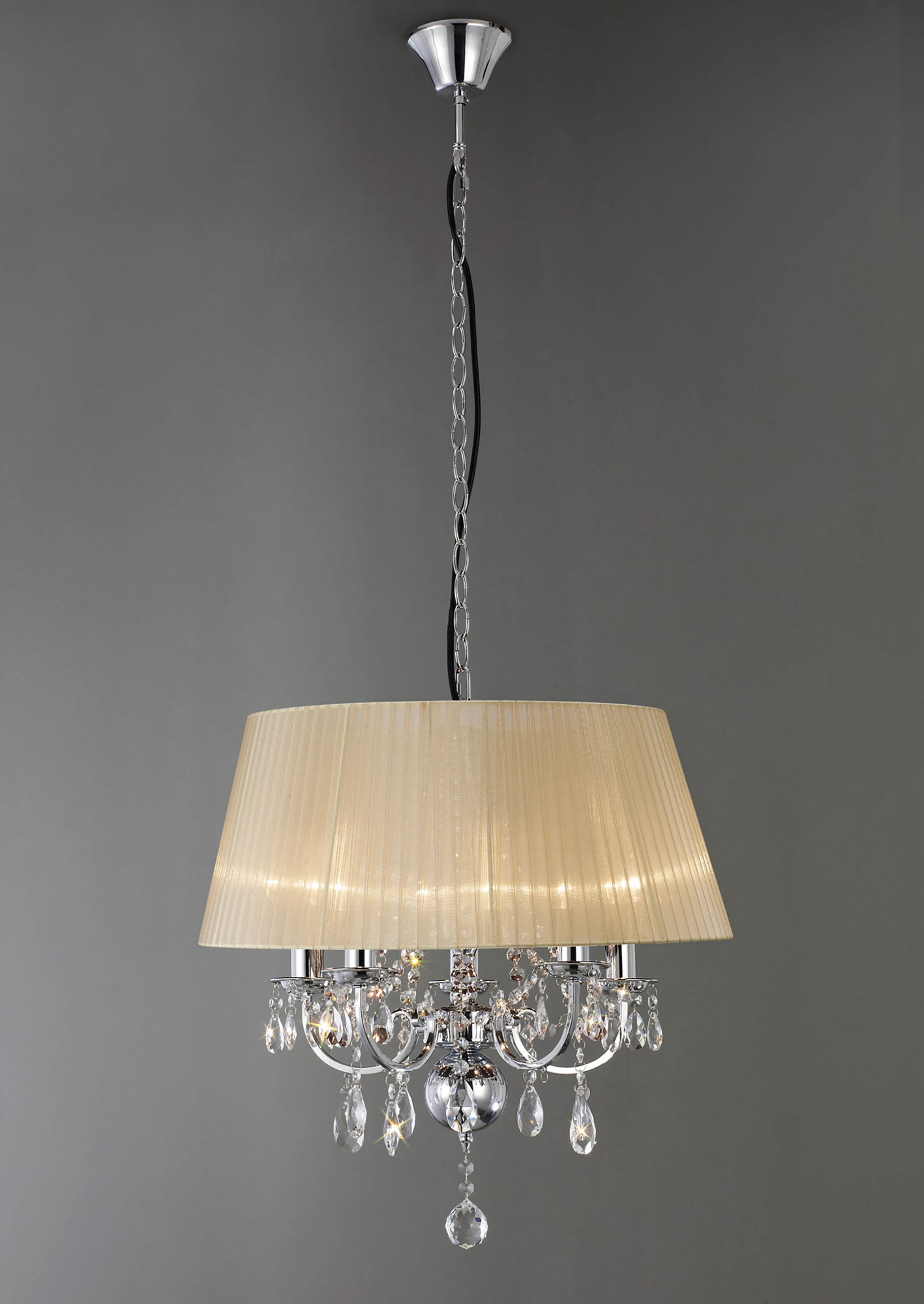Olivia Polished Chrome-Soft Bronze Crystal Ceiling Lights Diyas Shaded Crystal Fittings Olivia Polished Chrome-Soft Bronze Crystal Ceiling Lights Diyas Shaded Crystal Fittings